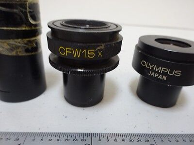 MICROSCOPE PART LOT EYEPIECES OLYMPUS NIKON OPTICS AS IS BIN#N8-H-10