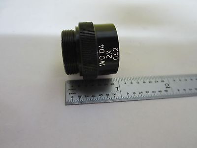 MICROSCOPE PART OBJECTIVE MM 2X WO 04 OPTICS BIN#U1-35