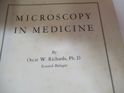 MEDICINE BOOKLET 1937 ANTIQUE MICROSCOPE PART AS PICTURED Y4-A-28