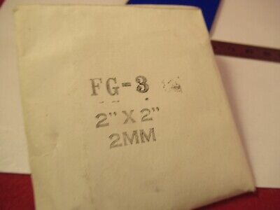 OPTICAL BLUE GLASS FILTER FG-8 2"x2" 2mm THICK OPTICS AS PICTURED &P7-FT-69