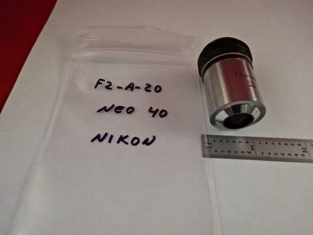 MICROSCOPE PART OBJECTIVE NIKON JAPAN NEO40 OPTICS AS IS #F2-A-20