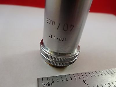 MICROSCOPE PART OBJECTIVE 40X LEITZ GERMANY OPTICS AS IS BIN#R2-C-11