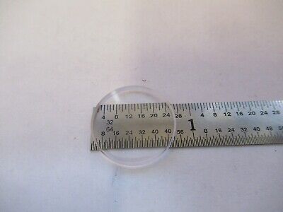 OPTICAL GLASS FLAT LENS MICROSCOPE PART OPTICS AS IS &3K-A-06