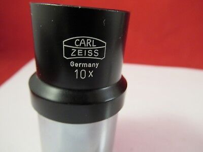 CARL ZEISS GERMANY EYEPIECE 10X MICROSCOPE PART OPTICS AS PICTURED &FT-2-18