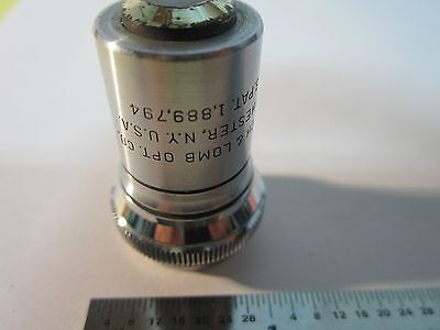 MICROSCOPE PART OBJECTIVE VINTAGE BAUSCH LOMB 16 mm 215 MM  OPTICS BIN#24-57-1