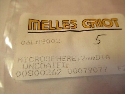 OPTICAL MELLES GRIOT LOT 5 EA MICROSPHERE 2 mm PRO OPTICS AS PICTURED &T6-A-09