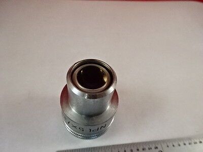 LEITZ WETZLAR GERMANY OBJECTIVE NPL 5X MICROSCOPE OPTICS AS IS BIN#W4-G-06