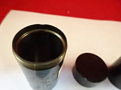 LOT 2 EA EMPTY MICROSCOPE OBJECTIVE CONTAINER BAUSCH LOMB AS IS B#C6-C-19