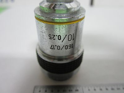 MICROSCOPE PART BAUSCH LOMB 10X OBJECTIVE OPTICS AS IS BIN#Q7-07