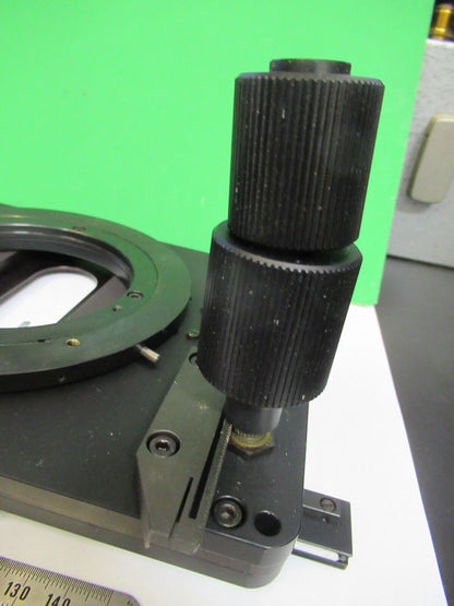 LEICA GERMANY DMRX STAGE TABLE XY for parts MICROSCOPE PART AS PICTURED #TB-4-T