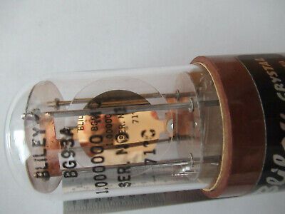 ANTIQUE BLILEY ELECTRIC GLASS PKG QUARTZ CRYSTAL 1 MHz FREQUENCY CONTROL F3-A-60