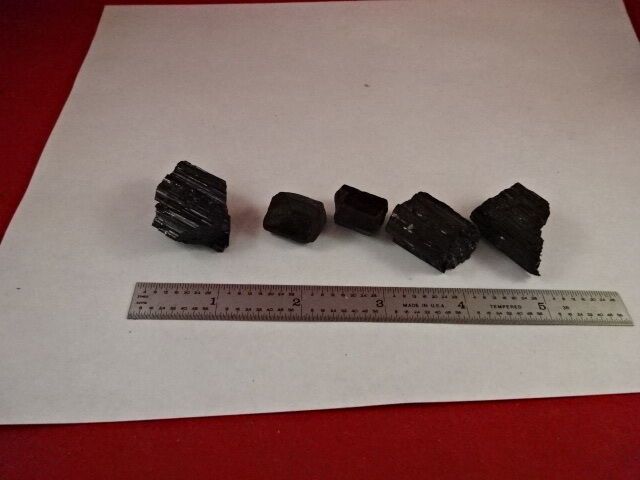 ROUGH TOURMALINE SCHORL BLACK MINERAL CRYSTAL BRAZIL 60 GRAM LOT AS IS #14-A-09