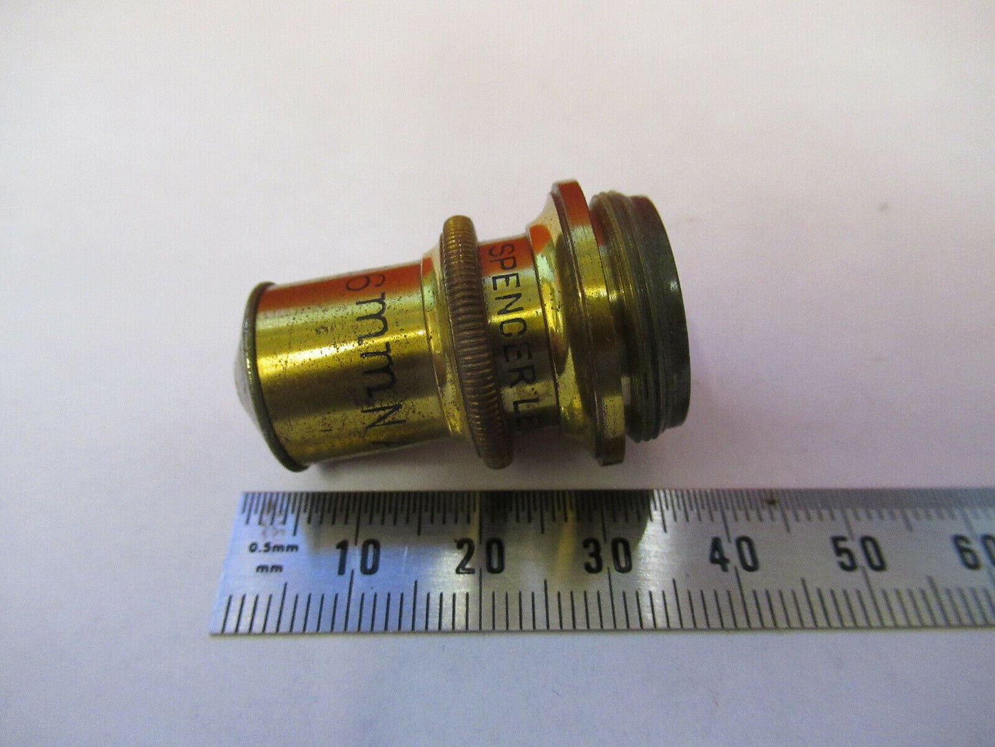 ANTIQUE SPENCER BRASS OBJECTIVE 16mm OPTICS MICROSCOPE PART AS PICTURED &B3-B-61