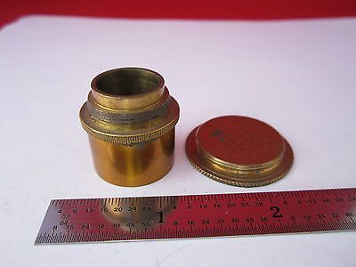 LOT 2 EA VINTAGE 1800's BRASS MICROSCOPE PIECES AS IS  BIN#7C