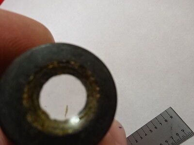 ANTIQUE BRASS MOUNTED LENS MICROSCOPE PART OPTICS #L9-B-33