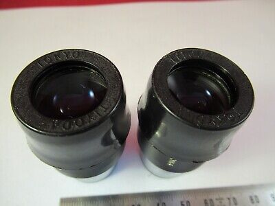 PAIR TIYODA TOKYO EYEPIECE OCULAR MICROSCOPE PART OPTICS AS PICTURED &8-A-55