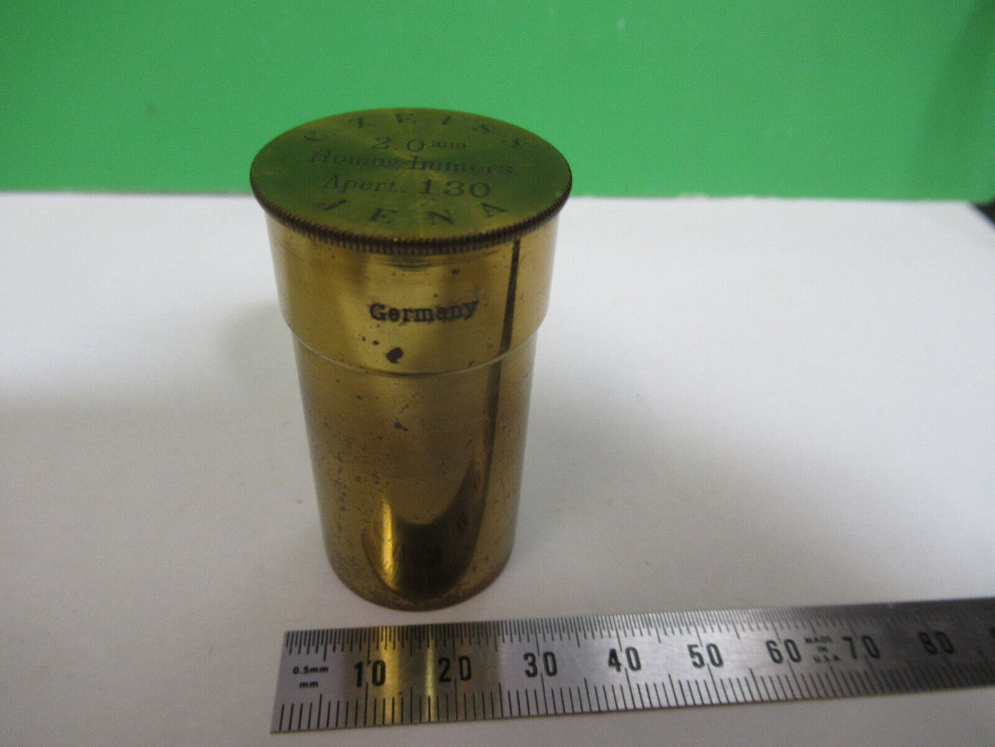 CARL ZEISS BRASS EMPTY CANISTER ANTIQUE MICROSCOPE PART AS PICTURED #H9-A-32