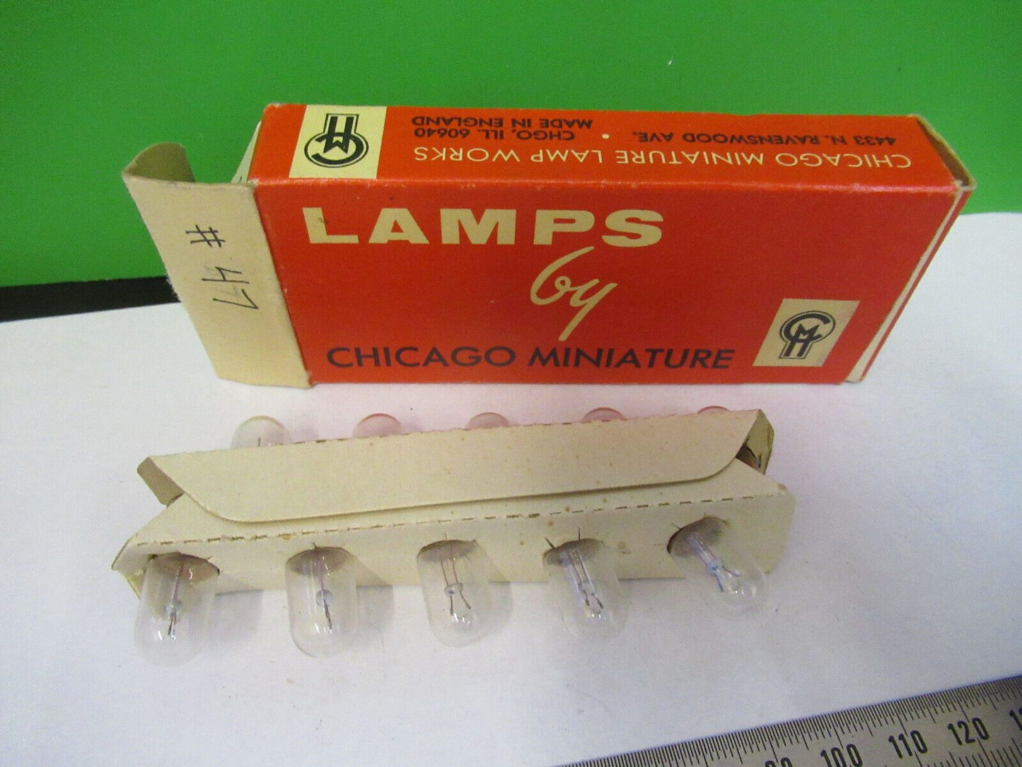 LOT 10 EA LAMP BULB CHICAGO MINIATURE 51 MICROSCOPE or INSTRUMENTS #5-b-24