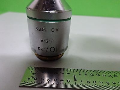 MICROSCOPE PART OBJECTIVE AO PLAN 10X AMERICAN OPTICS INFINITY AS IS  BIN#W3-26