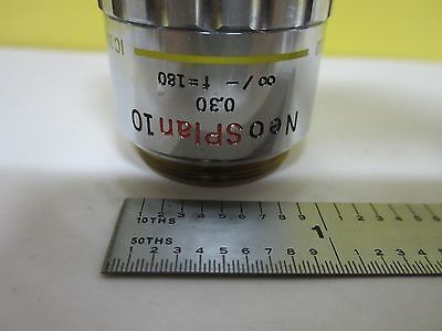 MICROSCOPE PART OLYMPUS OBJECTIVE IC 10X NEOSPLAN  JAPAN OPTICS AS IS BIN#T8-21