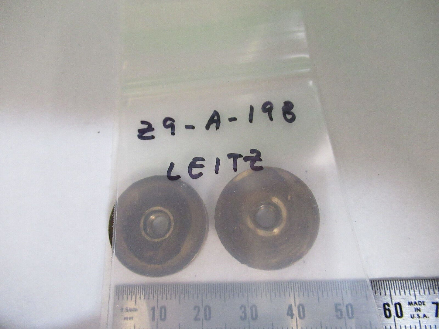 ANTIQUE MICROSCOPE PART LEITZ GERMANY BRASS SPANNER NUTS AS PICTURED Z9-A-198