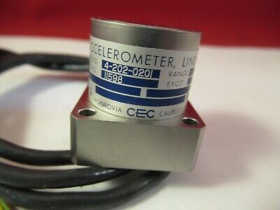 CEC LINEAR ACCELEROMETER 4-202-0201 RANGE 100 G's SENSOR VIBRATION TEST &94-B-03