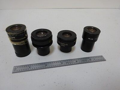 MICROSCOPE PART LOT EYEPIECES OLYMPUS NIKON OPTICS AS IS BIN#N8-H-10