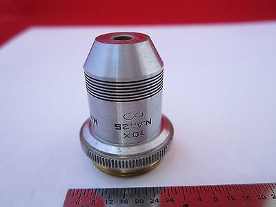 OPTICAL MICROSCOPE PART OBJECTIVE SPENCER 10X OPTICS  BIN#7C mxiii