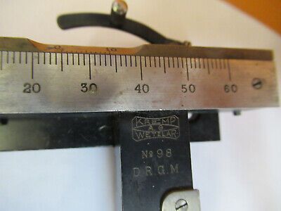 ANTIQUE RARE KREMP WETZLAR STAGE XY CLIPS MICROSCOPE PART AS PICTURED #P4-B-60