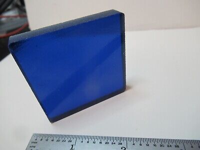 OPTICAL GLASS BLUE FILTER ROUGH RAW BLOCK 590 LASER OPTICS AS PICTURED &16-A-24