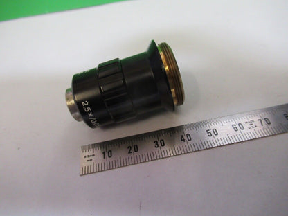 AUS JENA OBJECTIVE INFINITY 2.5X PLANACHROMAT GERMANY MICROSCOPE PART z1-b-56