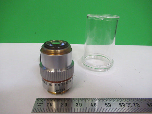 LEITZ WETZLAR GERMANY OBJECTIVE PL 3.2X  MICROSCOPE PART AS PICTURED &R4-A-10