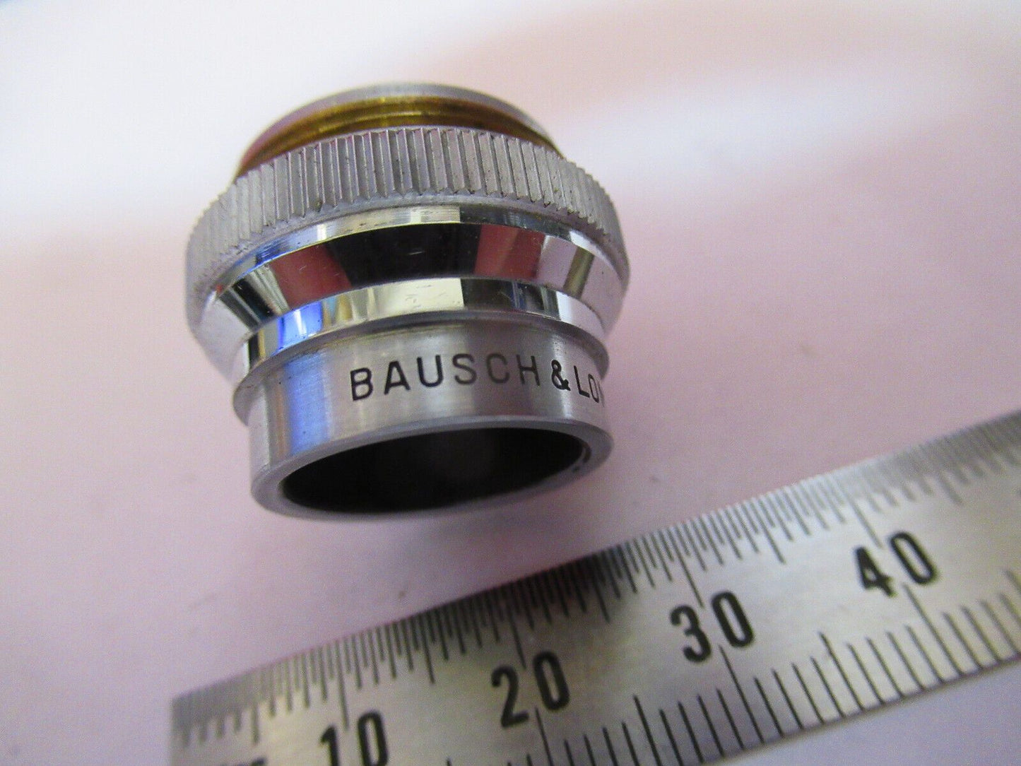 BAUSCH LOMB OBJECTIVE 48mm LENS OPTICS MICROSCOPE PART AS PICTURED S9-A-10