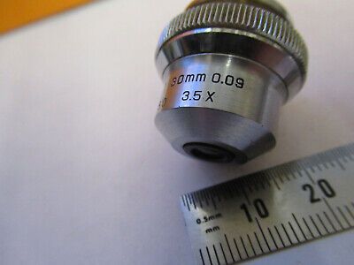 BAUSCH LOMB 3.5X OBJECTIVE LENS MICROSCOPE PART OPTICS AS PICTURED P6-A-108