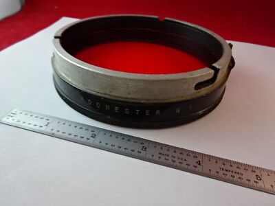 OPTICAL MOUNTED A-RED FILTER GLASS EASTMAN KODAK OPTICS AS IS #50-A-07