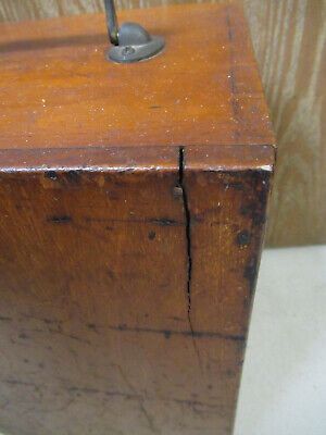 ANTIQUE EMPTY WOOD CASE WATSON UK RARE MICROSCOPE PART AS PICTURED &TB-5