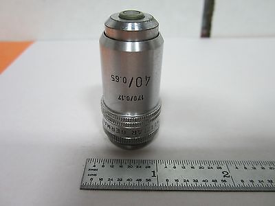 LEITZ WETZLAR GERMANY 40X OBJECTIVE MICROSCOPE OPTICS BIN#J7-15