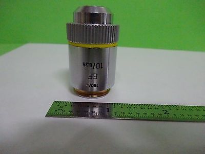 MICROSCOPE PART OBJECTIVE LEITZ GERMANY EF 10X OPTICS AS IS BIN#V3-B-13