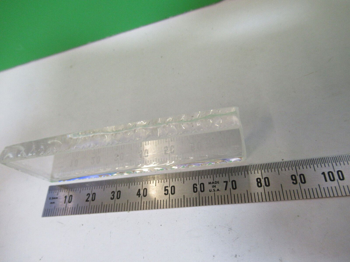 OPTICAL GLASS BLOCK 1/4 X 1 X 3 INCHES OPTICS AS PICTURED &Z8-A-67