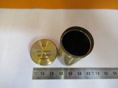 OTTO SEIBERT GERMANY EMPTY BRASS OBJECTIVE CAN 10X MICROSCOPE PART  &H1-B-09