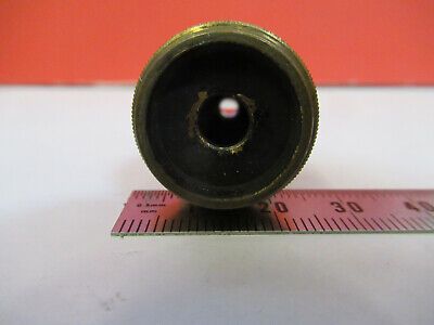 ANTIQUE BRASS OBJECTIVE 1/12 LEITZ WETZLAR MICROSCOPE PART AS PICTURED &87-FT-59