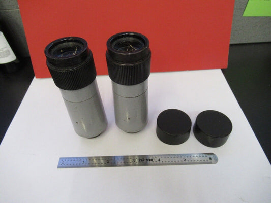 LEITZ WETZLAR PAIR EYEPIECE LENS TOOLMAKER MICROSCOPE PART AS PICTURED &H6-A-12