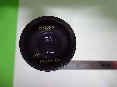 MICROSCOPE PART NIKON JAPAN CF PHOTO 10X OPTICS AS IS BIN#W1-30