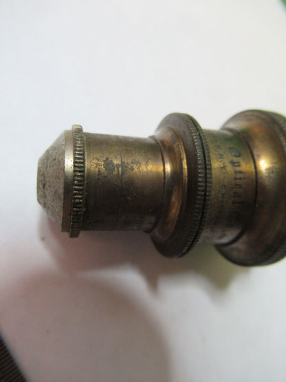 ANTIQUE BRASS BAUSCH LOMB 1/6 OBJECTIVE MICROSCOPE PART AS PICTURED &5-B-04