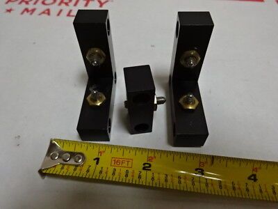 OPTICAL STOPPER ADJUSTMENT ALUMINUM BLOCKS FIXTURE OPTICS AS IS #96-91