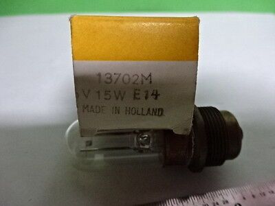 MICROSCOPE PART REICHERT LAMP BULB 6V 15W 13702M PHILIPS OPTICS AS IS #AE-15