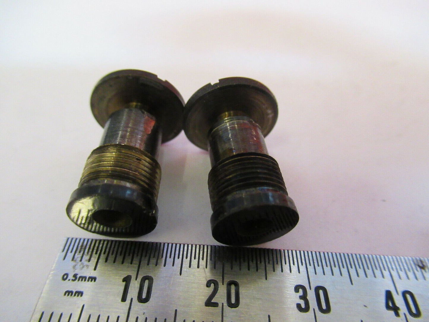 ANTIQUE SPENCER BUFFALO STAGE TABLE SCREWS MICROSCOPE PART AS PICTURED &P8-A-101