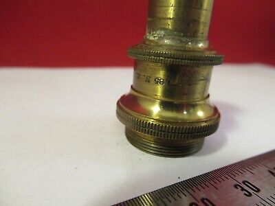 ANTIQUE BRASS OBJECTIVE BAUSCH LOMB 1/6 OPTICS MICROSCOPE AS PICTURED #10-B-32