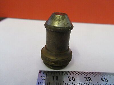 ANTIQUE BRASS REICHERT "8" OBJECTIVE LENS MICROSCOPE PART AS PICTURED &8Z-A-45