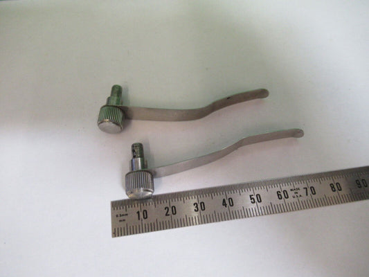 SPENCER AO PAIR CLIPS ANTIQUE MICROSCOPE PART AS PICTURED #H9-A-25